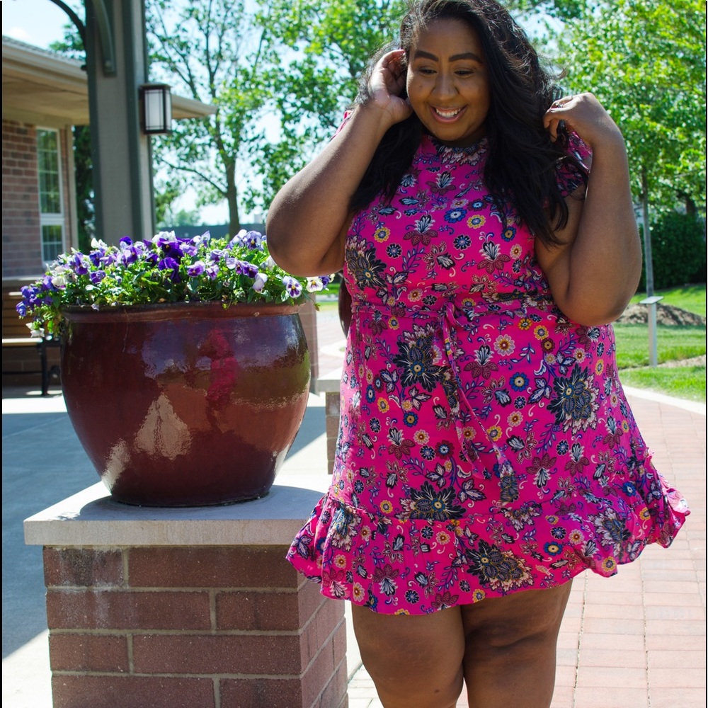 Pink Floral Loft Dress